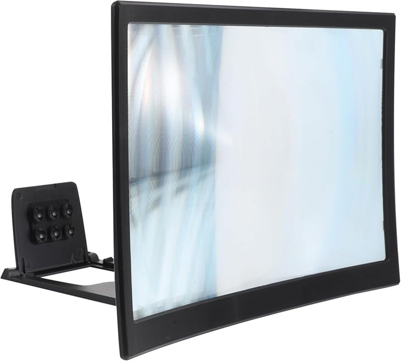 Unomor 12 Inch Curved Screen Phone Amplifier Stand HD Magnifier Portable Desktop - Image 1